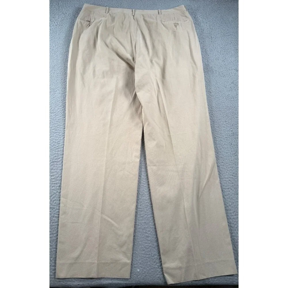 Vintage Polo Ralph Lauren Blue Label Pants Mens 38x32 Khaki Pleated Chino Italy